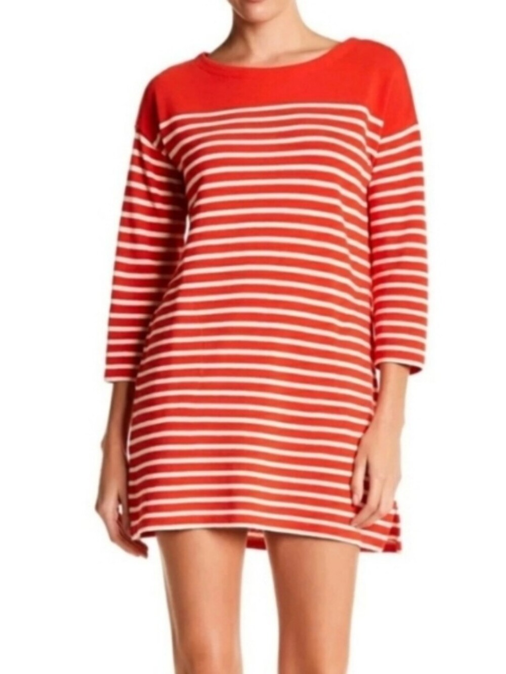 J. Crew striped red and white micro mini nautical tunic dress